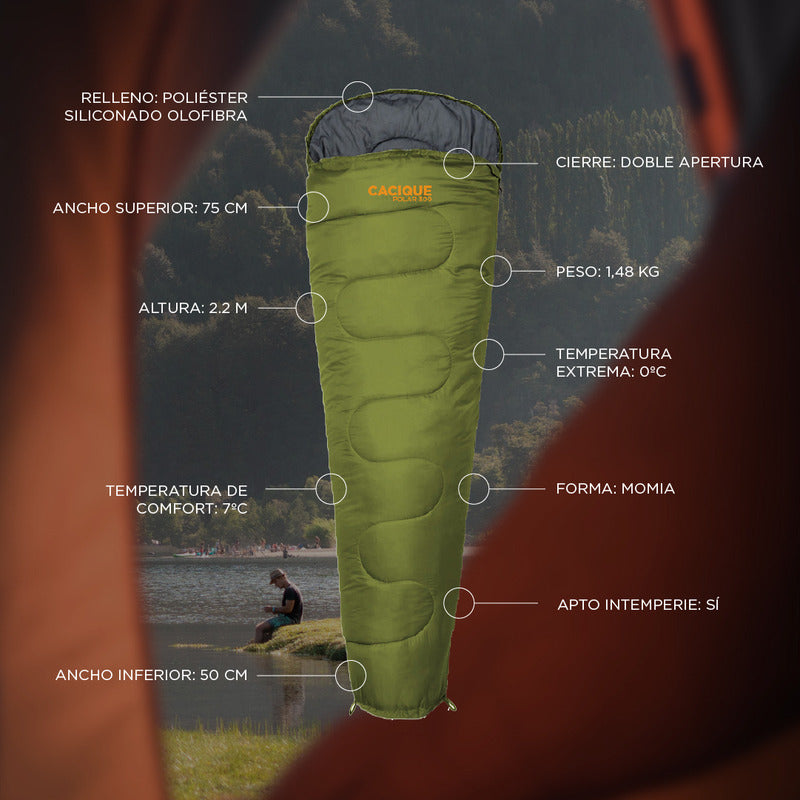 Carpa Touring 5 + Bolsa De Dormir Polar 300 0°C